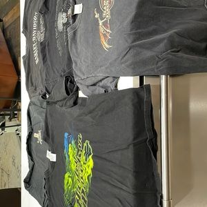 Lot of 5 Harley Davidsons shirts Black